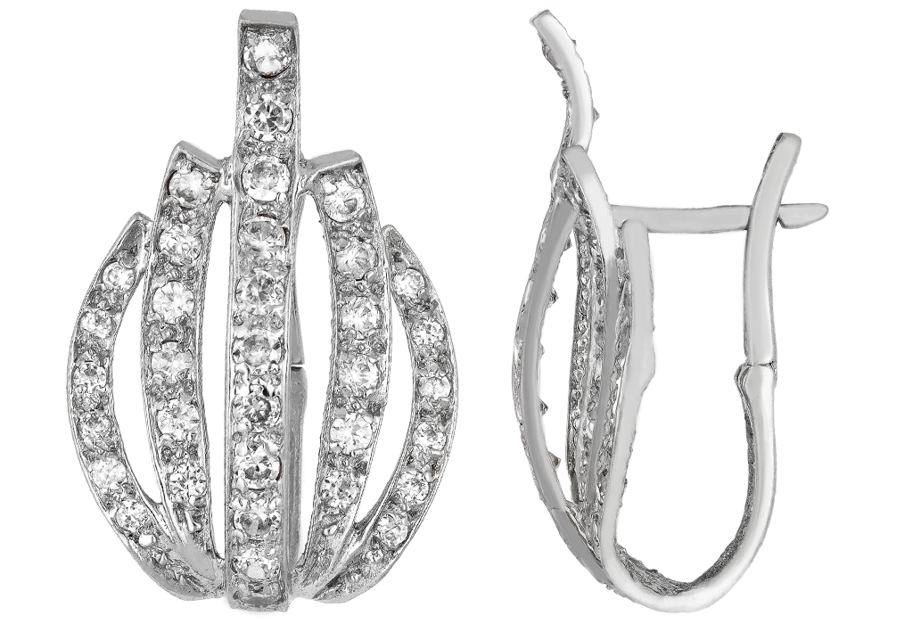 Dámske náušnice z bieleho zlata