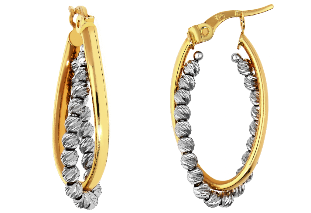 Zlaté dámske náušnice kruhy