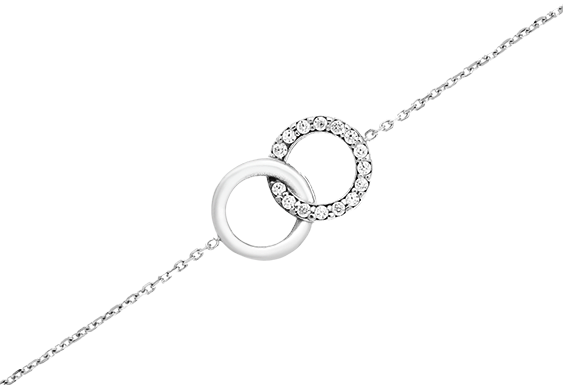 Zlatý dámsky náramok s ozdobou