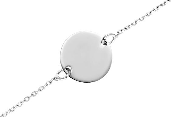 Zlatý dámsky náramok s platničkou