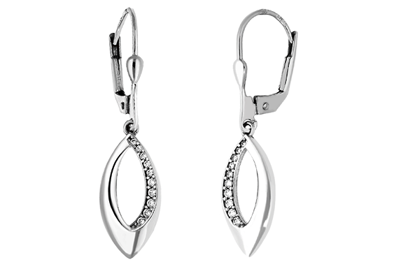 Zlaté visiace náušnice s krištáľmi