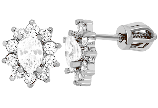 Zlaté náušnice s krištáľmi