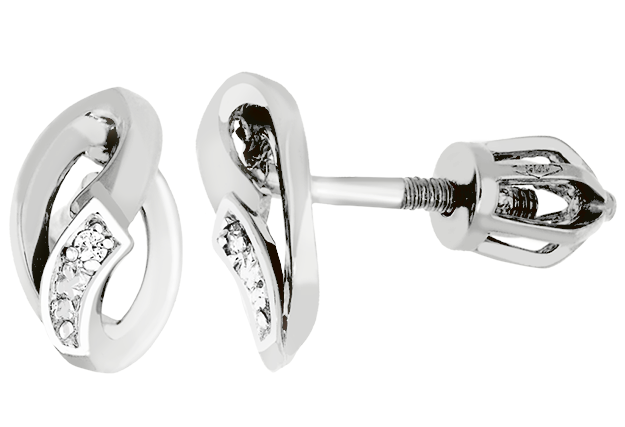 Zlaté šrubovacie náušnice