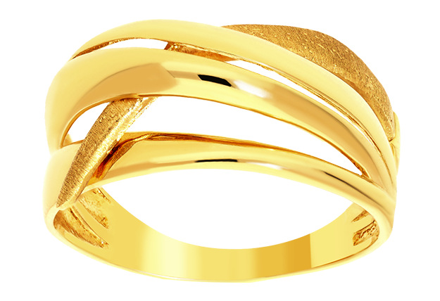Zlatý módny dámsky prsteň