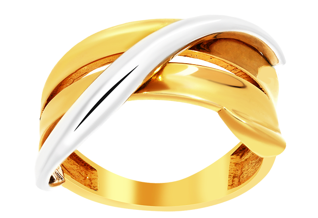 Zlatý dámsky prsteň s ródiovaním